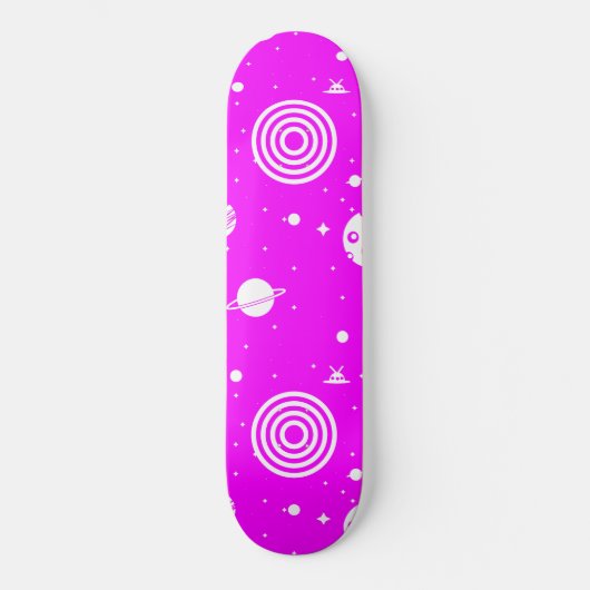 Roze ruimtevaart persoonlijk skateboard (Voorkant)