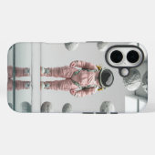 Roze ruimteverkenner - Cartoon Astronaut Case-Mate iPhone Case (Achterkant (horizontaal))