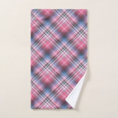 Roze ruit bad handdoek (Handdoek)