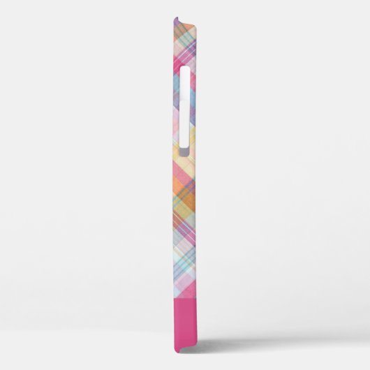 Roze ruit Case-Mate iPhone case (Achterkant / Links)