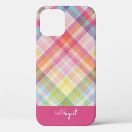Roze ruit Case-Mate iPhone case