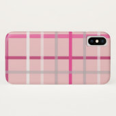 Roze ruit iPhone / iPad hoesje (Achterkant (horizontaal))