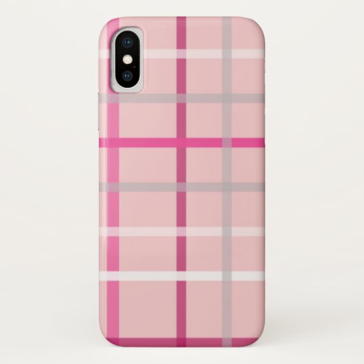 Roze ruit iPhone / iPad hoesje (Achterkant)