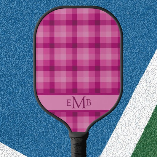 Roze ruit preppy pickleball-paddle pickleball paddle