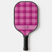 Roze ruit preppy pickleball-paddle pickleball paddle (Achterkant)