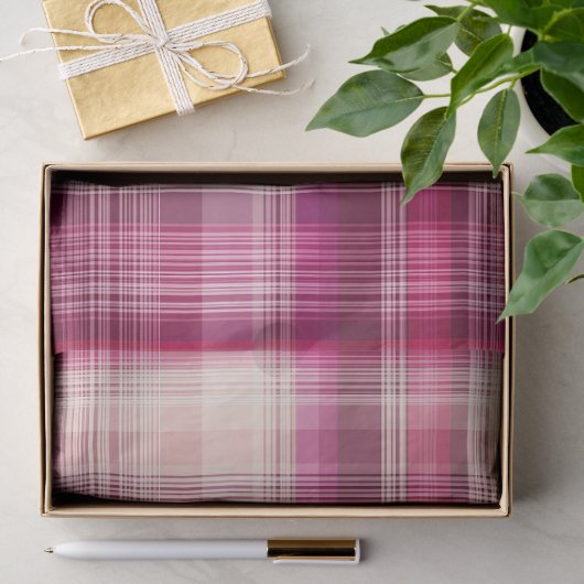 Roze ruit tissuepapier (Geschenk)