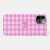 Roze ruitjes met zeeschelp- Case-Mate iPhone case (Achterkant (horizontaal))