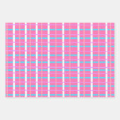 Roze ruitjes Pop Inpakpapier Vel (Voorkant 3)