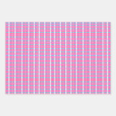 Roze ruitjes Pop Inpakpapier Vel (Voorkant 2)