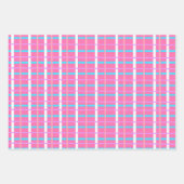 Roze ruitjes Pop Inpakpapier Vel (Voorkant)