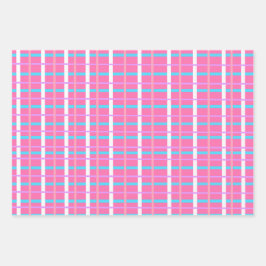 Roze ruitjes Pop Inpakpapier Vel