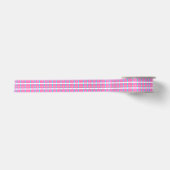 Roze ruitjes Pop Satijnen Lint (Voorkant)