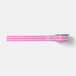 Roze ruitjes Pop Satijnen Lint