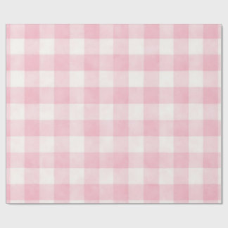 Roze ruitjespatroon cadeaupapier
