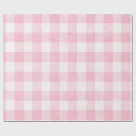 Roze ruitjespatroon cadeaupapier (Vlak)