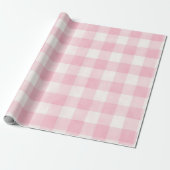 Roze ruitjespatroon cadeaupapier (Uitgerold)
