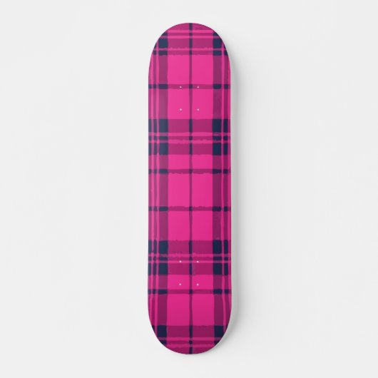Roze ruitmodern patroonontwerp persoonlijk skateboard (Voorkant)