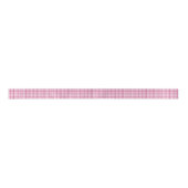 Roze ruitontwerp op witte satijnen lint (Voorkant)