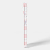 Roze ruitpatroon met naam Case-Mate iPhone case (Achterkant / Links)