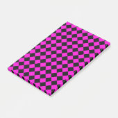 Roze ruitpatroon post-it® notes (Schuin)