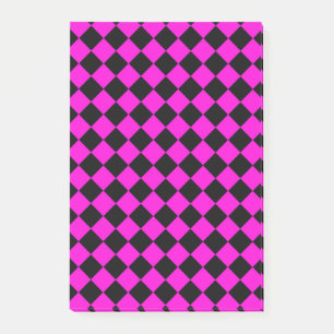 Roze ruitpatroon post-it® notes