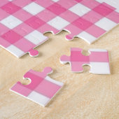 Roze ruitruit aardbei cupcakes puzzels (Zijkant)