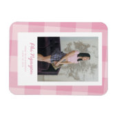 Roze ruitvormige afstudeeraankondigingsmagneet magneet (Horizontaal)