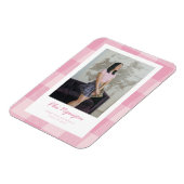 Roze ruitvormige afstudeeraankondigingsmagneet magneet (Linkerzijde)