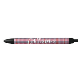 Roze ruitvormige gepersonaliseerde pen | One Owl A