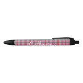 Roze ruitvormige gepersonaliseerde pen | One Owl A (Bovenkant)