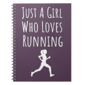 Roze Running Gifts Meisje voor Kids Runner Typogra Notitieboek (Voorkant)