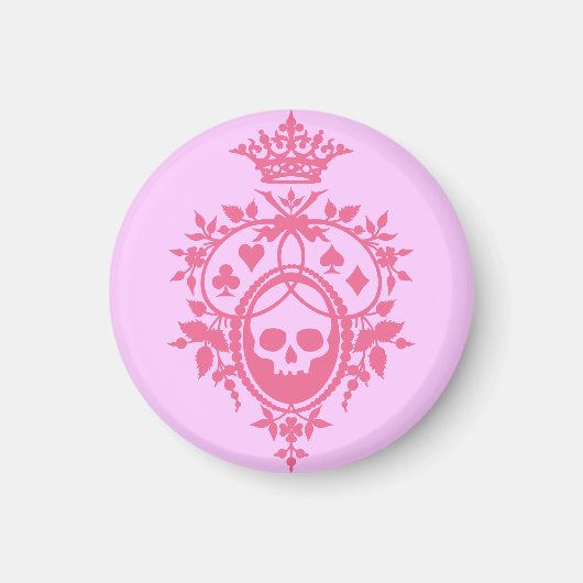Roze rust met schedel en trainingspakken Magnet (Voorkant)