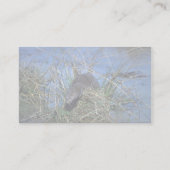 Roze rust op grassy tussock in moeras visitekaartje (Achterkant)