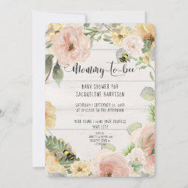 Roze Rustic BOHO drijft mammie tot bijenschoen Kaart