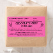 Roze Rustic Cottage Chocolate Chip Cookie Label (Insitu)