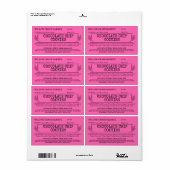 Roze Rustic Cottage Chocolate Chip Cookie Label (Full Sheet)
