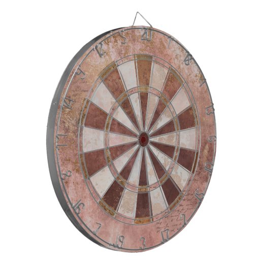 Roze Rustiek Dartbord (Voorkant Links)