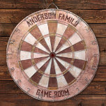Roze Rustiek Dartbord<br><div class="desc">Een  stijl roze en bruin metallic dartboard. Ontworpen voor u door Blackberry Boulevard.</div>