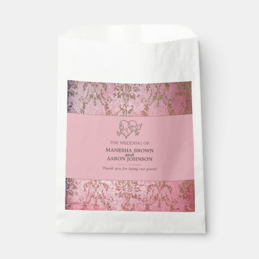 ROZE RUSTIEK - Trouwgunstzak Bedankzakje (Voorkant)