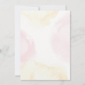 Roze rustieke bloem bruiloft kaart (Achterkant)