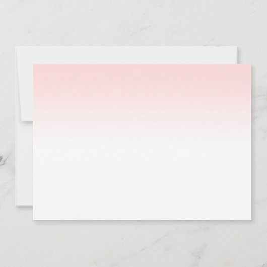 Roze rustieke bruiloft repetitie diner uitnodiging (Achterkant)