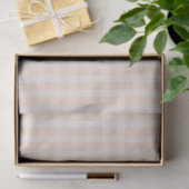 Roze rustieke Gingham Spring Farmhouse Tissuepapier (Geschenk)