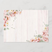 Roze rustieke houten camper dank u kaart (Achterkant)