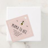 Roze Rustieke Mama naar Bee Baby shower Bedankjes Labels (In situ)