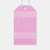 Roze Rustieke Paisley Country Western Bruiloft Cadeaulabel (Achterkant)