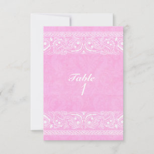 Roze Rustieke Paisley Country Western Tafelnummer