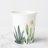 Roze rustieke rozen floral papieren bekers (Rechts)