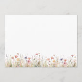 Roze Rustieke Wild Flowers Vrijgezellenfeest Advieskaart (Achterkant)