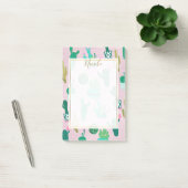Roze Rustieke Zuidwestelijke Cactussen Cactus Plan Post-it® Notes (Kantoor)