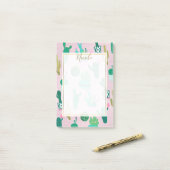 Roze rustieke zuidwestelijke Cactussen Cactusplant Post-it® Notes (Op bureau)